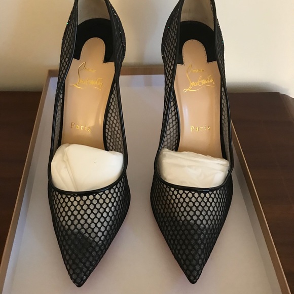 Christian Louboutin Follies lace 100mm fishnet - Picture 2 of 13